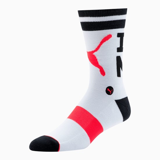 Dámské Ponožky Puma Unisex Crew Socks [1 Pair] Bílé Černé | WQFDX1308