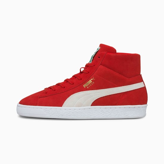 Dámské Tenisky Puma Suede Mid XXI Červené Bílé | UERLB6149