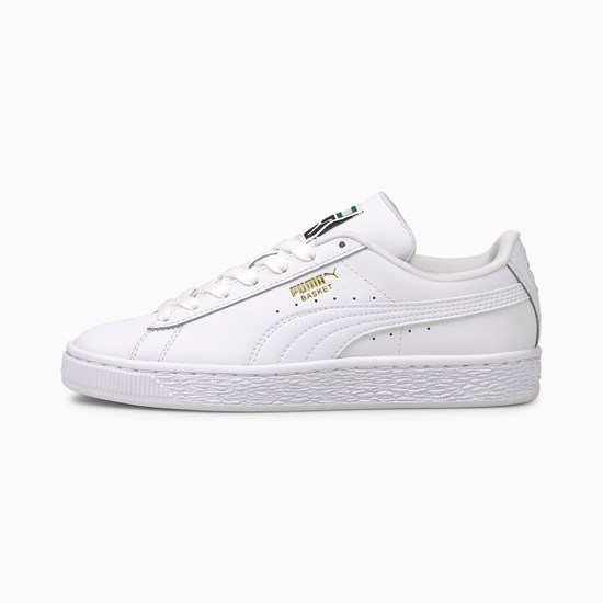 Dívčí Tenisky Puma Basket Classic XXI JR Bílé Bílé | 762ZECLBI