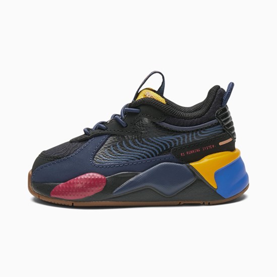 Dívčí Tenisky Puma RS-X Global Futurism Toddler Černé | 041TZFGLK