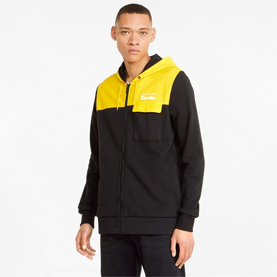 Pánské Bundy Puma Porsche Legacy S Kapucí Sweat Citrón | 678215-QME