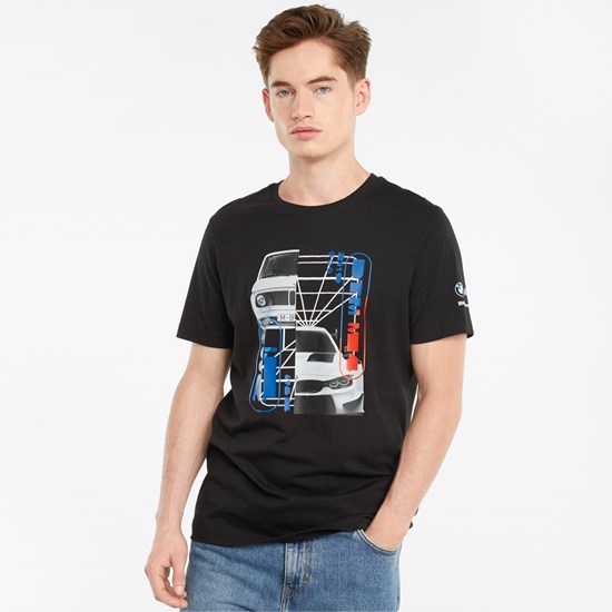 Pánské Běžecké Tričko Puma BMW M Motorsport Car Graphic Černé | 743QCZVXW