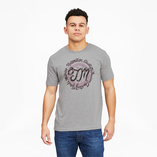 Pánské Běžecké Tričko Puma Trayvon Martin Medium Gray Heather | 361LSKMBC