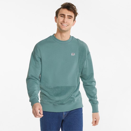 Pánské Mikiny Puma Downtown Crew Neck Blankyt | FCNJ40256