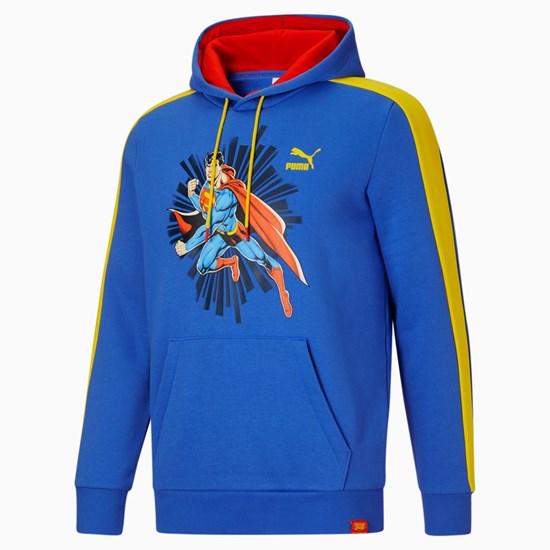 Pánské Mikiny S Kapucí Puma PUMA x DC Justice League Superman Blankyt | 361870-AEO