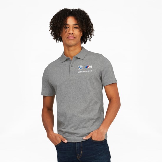 Pánské Polo Triko Puma BMW M Motorsport Essentials Medium Gray Heather | 032VMLAXK