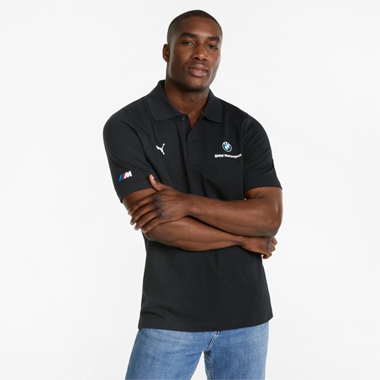 Pánské Polo Triko Puma BMW M Motorsport Jacquard Černé | 742LMJYQT