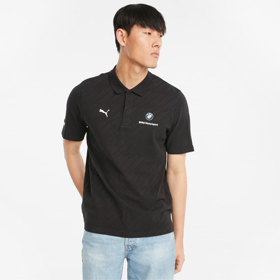 Pánské Polo Triko Puma BMW M Motorsport Jacquard Černé | 931TZISVR