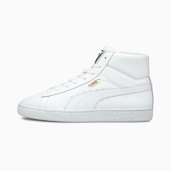 Pánské Tenisky Puma Basket Mid XXI Bílé Bílé | XSBEF2160