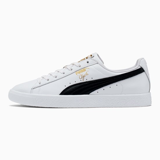 Pánské Tenisky Puma Clyde Core Foil Bílé Černé Zlaté | YTB-726483