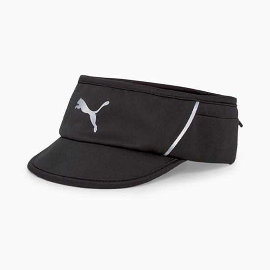 Pánské Čelenky Puma Běžecké Visor Headband Černé | 674935-XOL